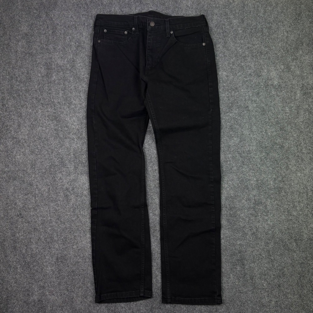 Levis 506 Straight Jeans Mens 33x32 Black Denim Pants Casual Classic 0571